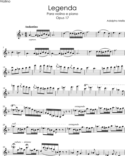 Legenda op. 17 — Adolpho Mello