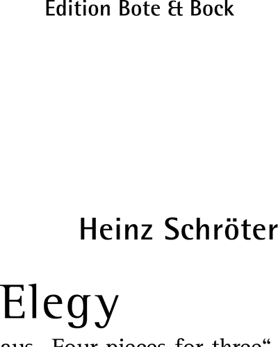 Elegy — Heinz Schroeter