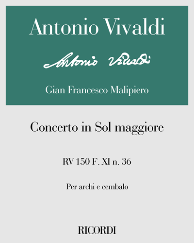 Concerto in G major, RV 150, F. XI No. 36 — Antonio Vivaldi
