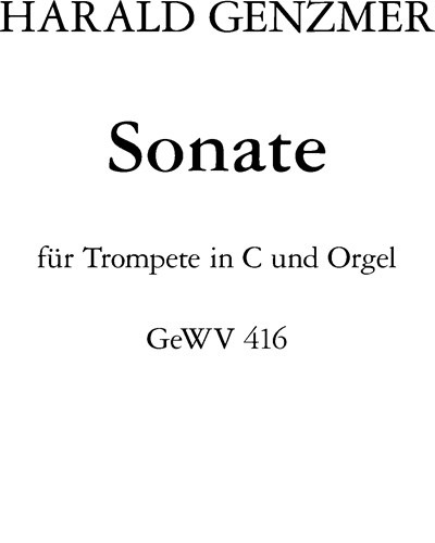 Sonata for Trumpet and Organ — Harald Genzmer