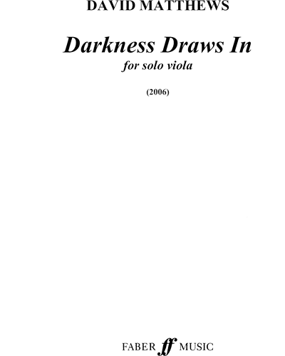 Darkness Draws In — David Matthews