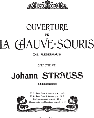 Overture to 'Die Fledermaus' (Transcription for Piano) — 小约翰·施特劳斯