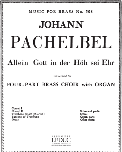 Allein Gott in der Höh sei Ehr — 帕赫贝尔