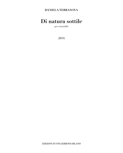Di Natura Sottile — Daniela Terranova