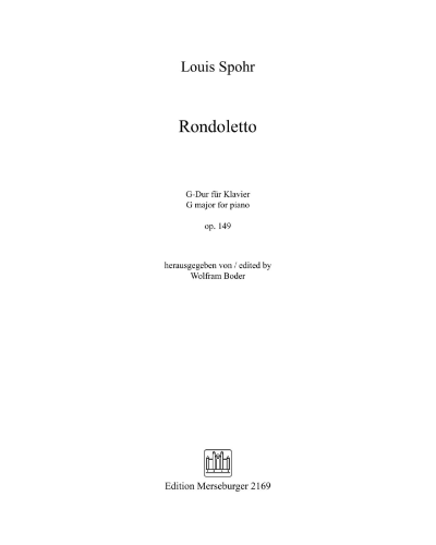 Rondoletto, op. 149 — 施波尔