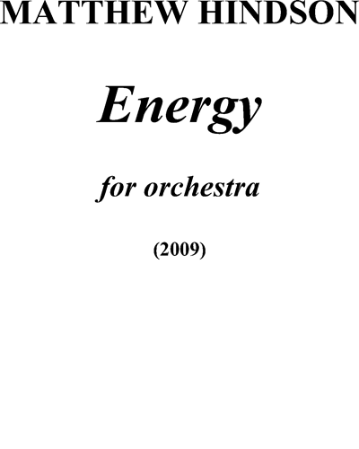 Energy — Matthew Hindson