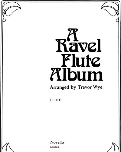 A Ravel Flute Album — Maurice Ravel