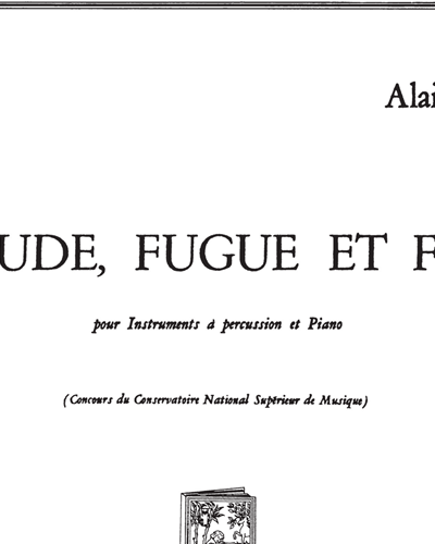 Prelude, Fugue and Finale — Alain Weber