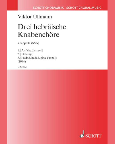 Three Hebrew Pieces for Boys' Choir — 维克托·乌尔曼