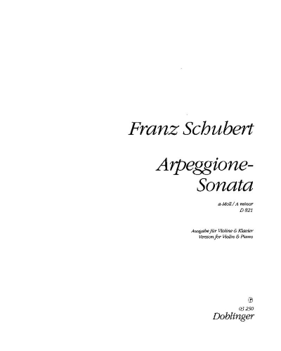Arpeggione Sonata in A minor, op. 821 — Franz Schubert