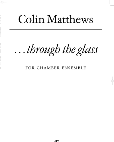 ...through the glass — Colin Matthews