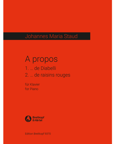 A propos — Johannes Maria Staud