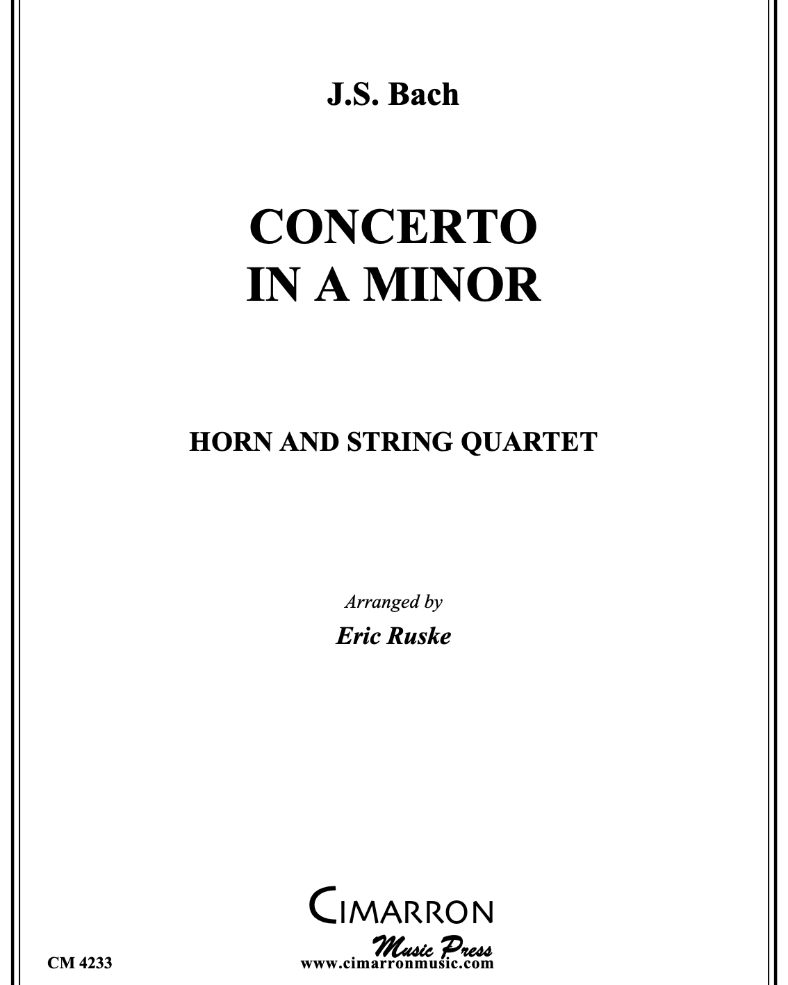 Concerto for Horn in A minor, BWV 1041 — 巴赫