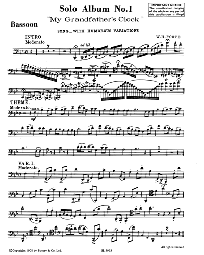 Solo Album No. 1 for Bassoon — Various