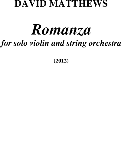 Romanza, op. 119 — David Matthews