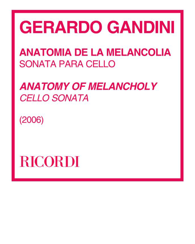 Anatomía de la melancolia — Gerardo Gandini