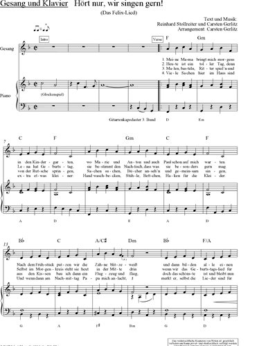 Hört nur, wir singen gern! — Carsten Gerlitz