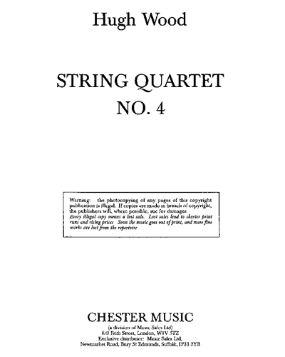 String Quartet No. 4, op. 34 — Hugh Wood