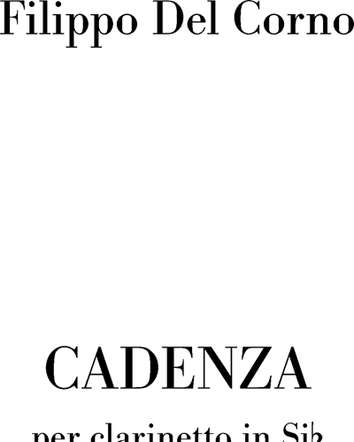 Cadenza — Filippo Del Corno