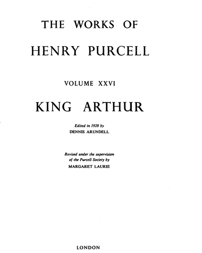 King Arthur — 普赛尔