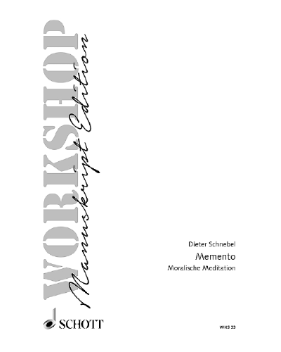 Memento — Dieter Schnebel