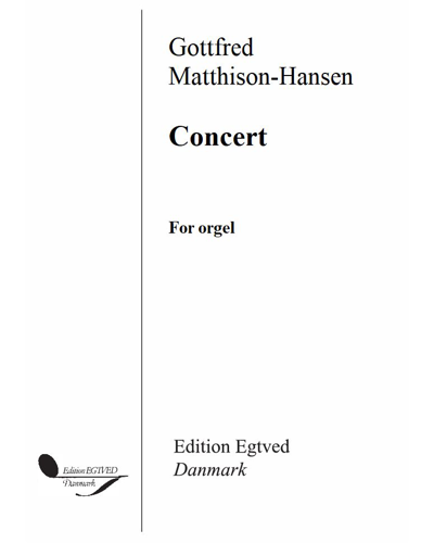 Concert, op. 15 — Gottfred Matthison-Hansen