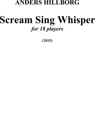 Scream Sing Whisper — Anders Hillborg