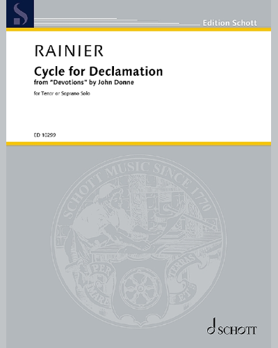 Cycle for Declamation — Priaulx Rainier