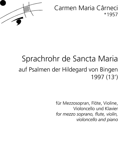Sprachrohr de Sancta Maria — Carmen Maria Cârneci