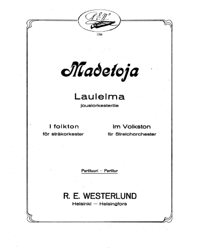 Laulelma/i Folkton/Im volkston — 莱维·马代托亚