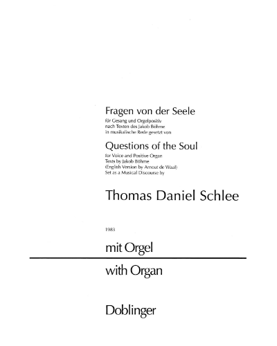 Questions on the Soul — Thomas Daniel Schlee