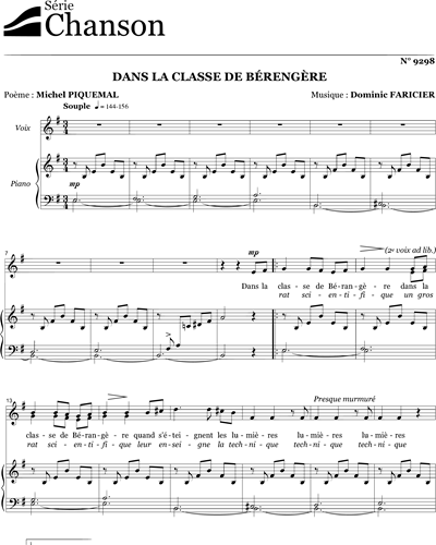Dans la classe de bérengère — Dominic Faricier