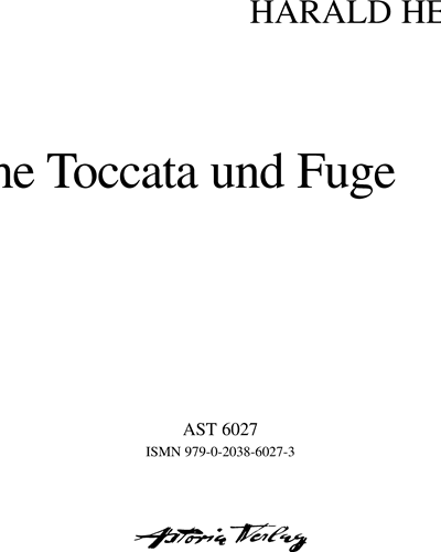 Lydische Toccata und Fuge — Harald Heilmann