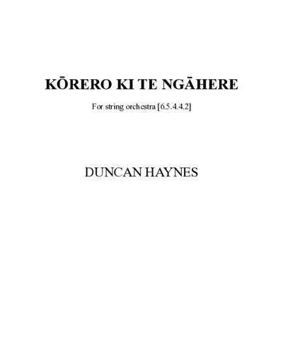 Kōrero ki te Ngāhere — Duncan Haynes