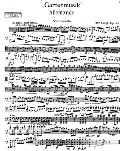 Gartenmusik, op. 19 — Otto Siegl