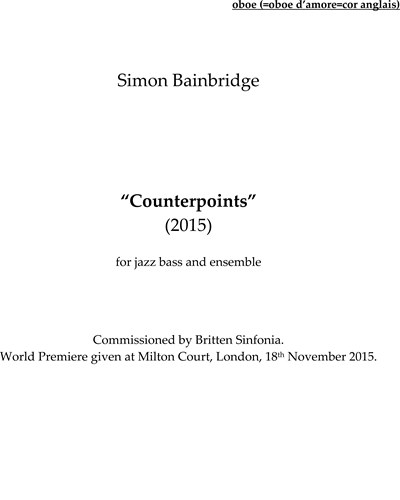 Counterpoints — Simon Bainbridge