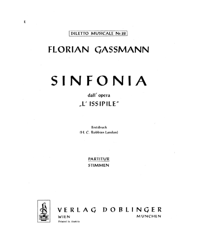 Sinfonia dall'opera L'Issipile — Florian Leopold Gassmann