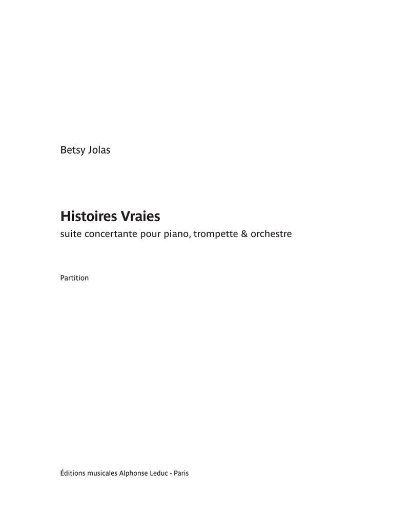 Histoires Vraies — Betsy Jolas
