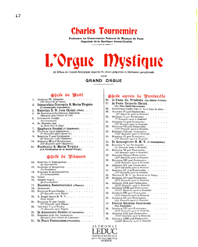 Dominica XX post Pentecosten, op. 57 — 夏尔·图尔内米尔