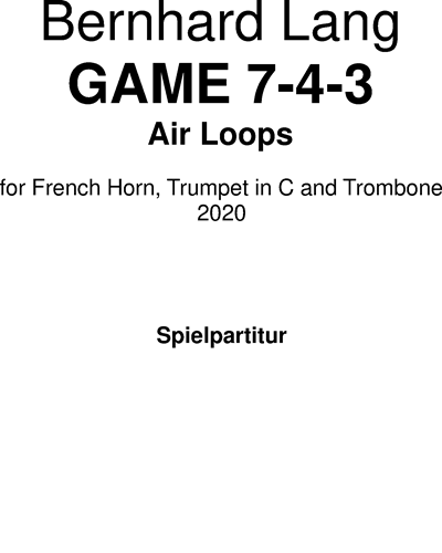 GAME 7-4-3 — Bernhard Lang