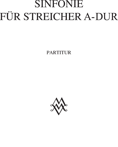 Sinfonie für Streicher A-dur — Ferdinand Fränzl