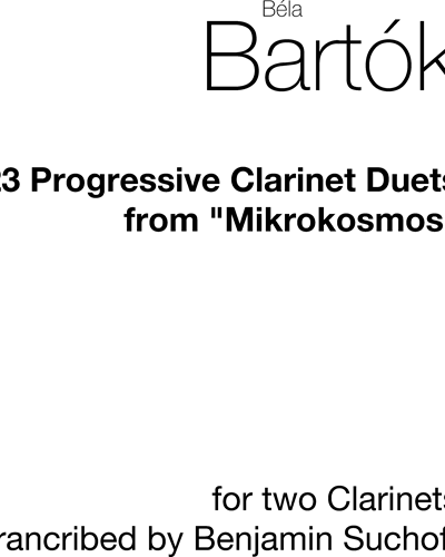 23 Progressive Clarinet Duets (from 'Mikrokosmos') — Béla Bartók