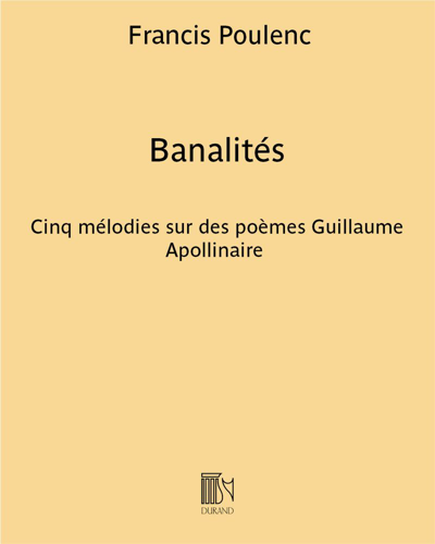 Banalités — Francis Poulenc