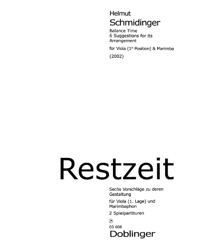 Restzeit — Helmut Schmidinger