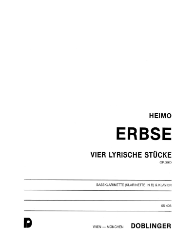 Four Lyric Pieces, op. 39d — Heimo Erbse