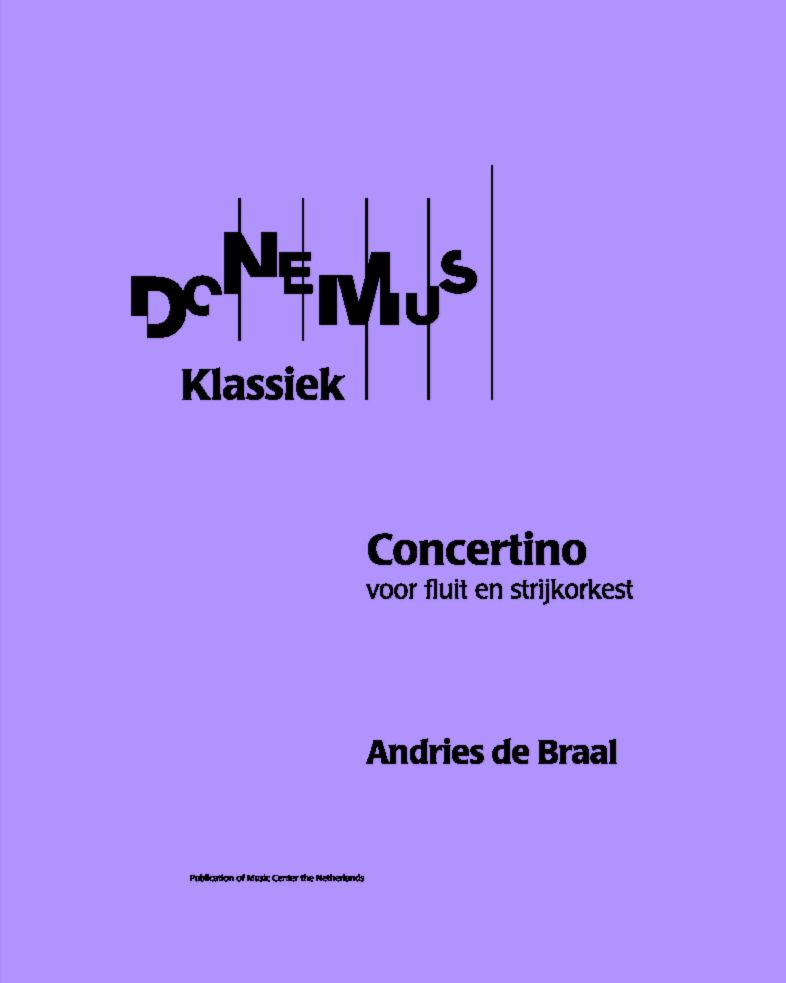 Concertino for Flute and String Orchestra — Andries de Braal