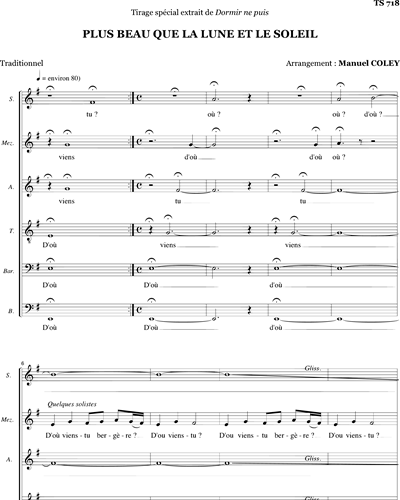 Plus beau que la lune et le soleil — Manuel Coley