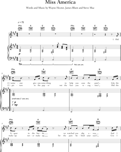 Miss America — James Blunt