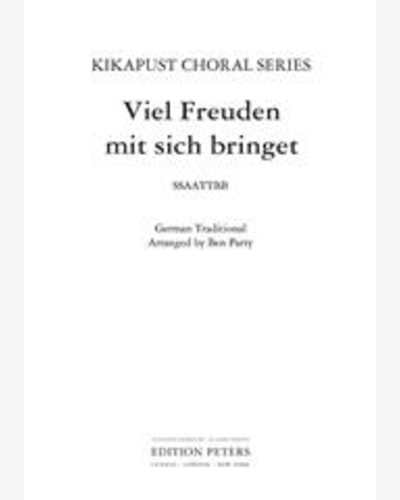 Viel Freuden Mit Sich Bringet — Ben Parry