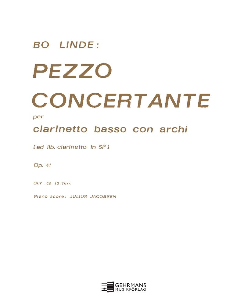 Pezzo concertante — Bo Linde